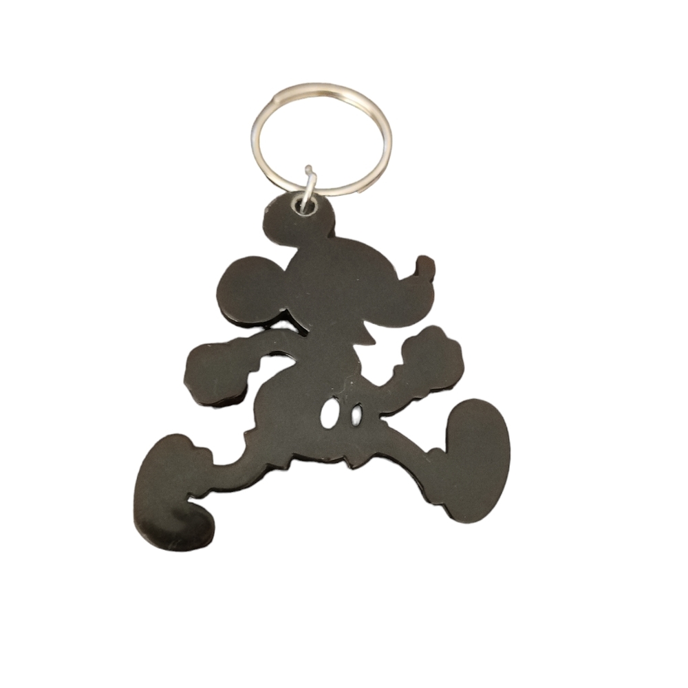 Mickey Mouse Key Chain All Black Disneyland